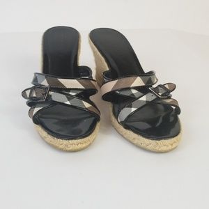 Burberry wedge sandals